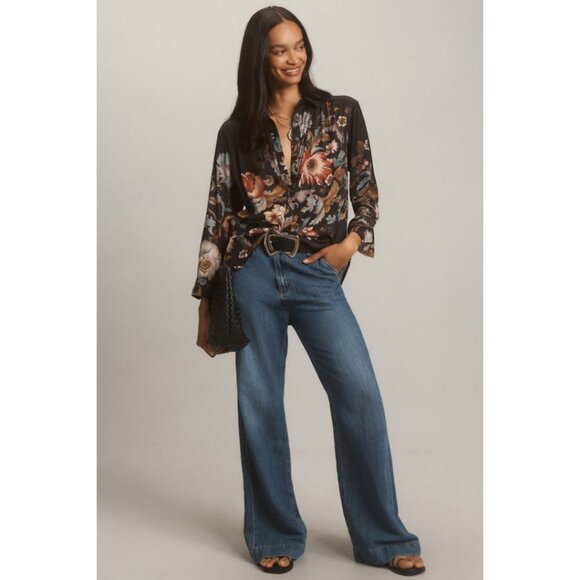 NWT Anthropologie Brielle Relaxed Button-Down Blouse Size S/P - Picture 4 of 7